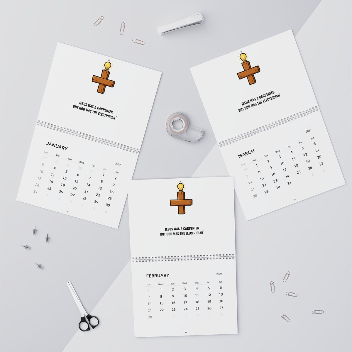 Carpenter & Electrician 2027 Wall Calendar