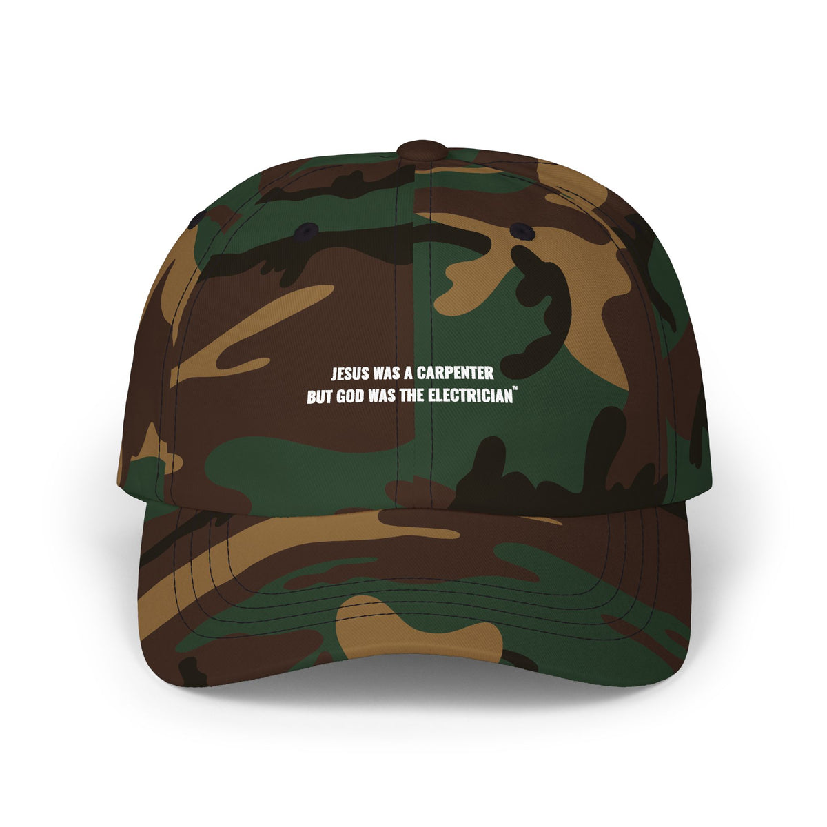 Carpenter & Electrician Dad Cap — Slogan