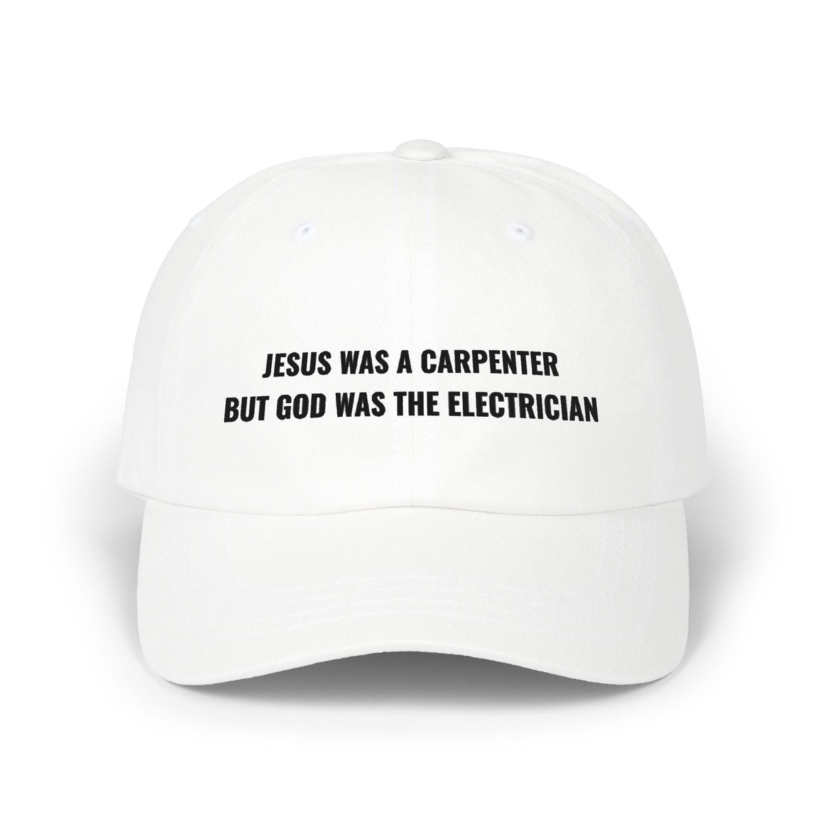 Carpenter & Electrician Dad Cap — Slogan