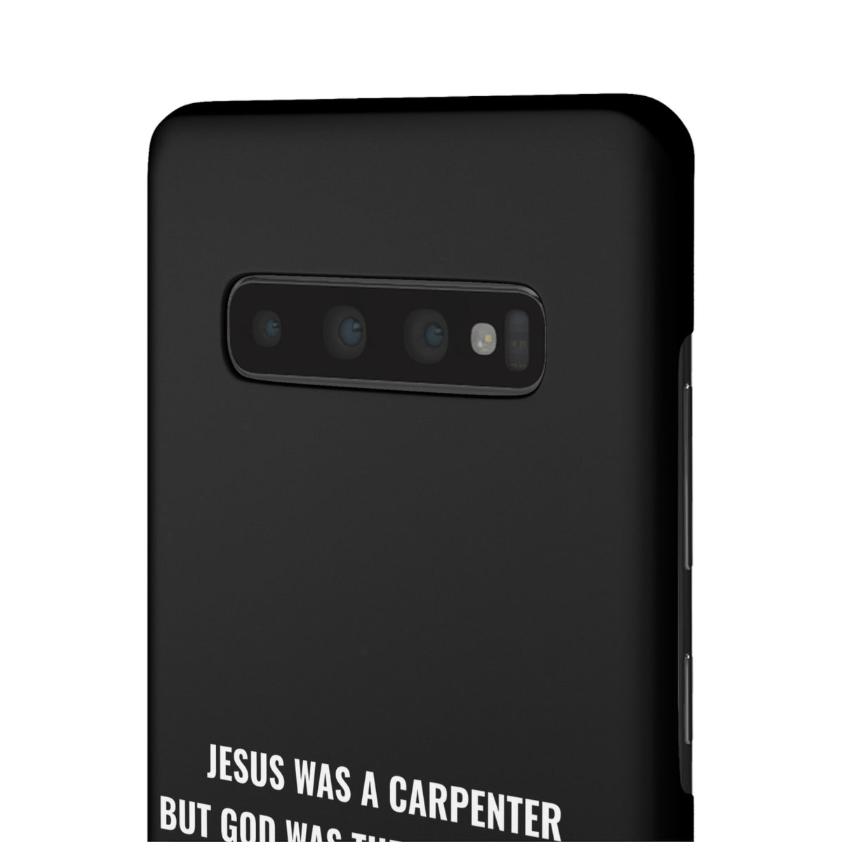 Jesus Was A Carpenter But God Was The Electrician™ Galaxy Case — Black