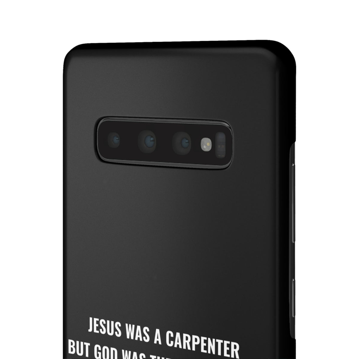 Jesus Was A Carpenter But God Was The Electrician™ Galaxy Case — Black