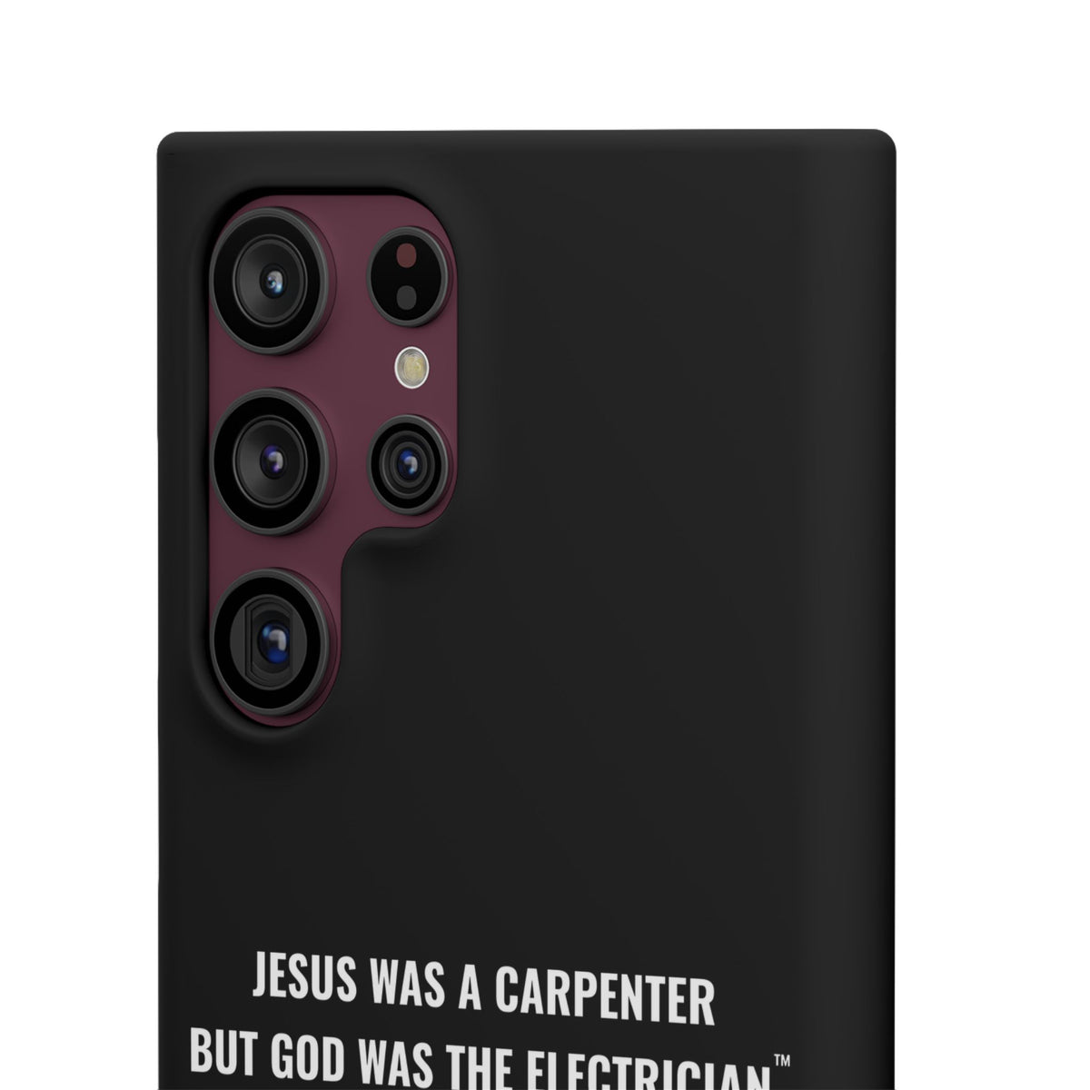 Jesus Was A Carpenter But God Was The Electrician™ Galaxy Case — Black