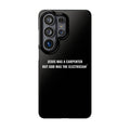 Jesus Was A Carpenter But God Was The Electrician™ Galaxy Case — Black