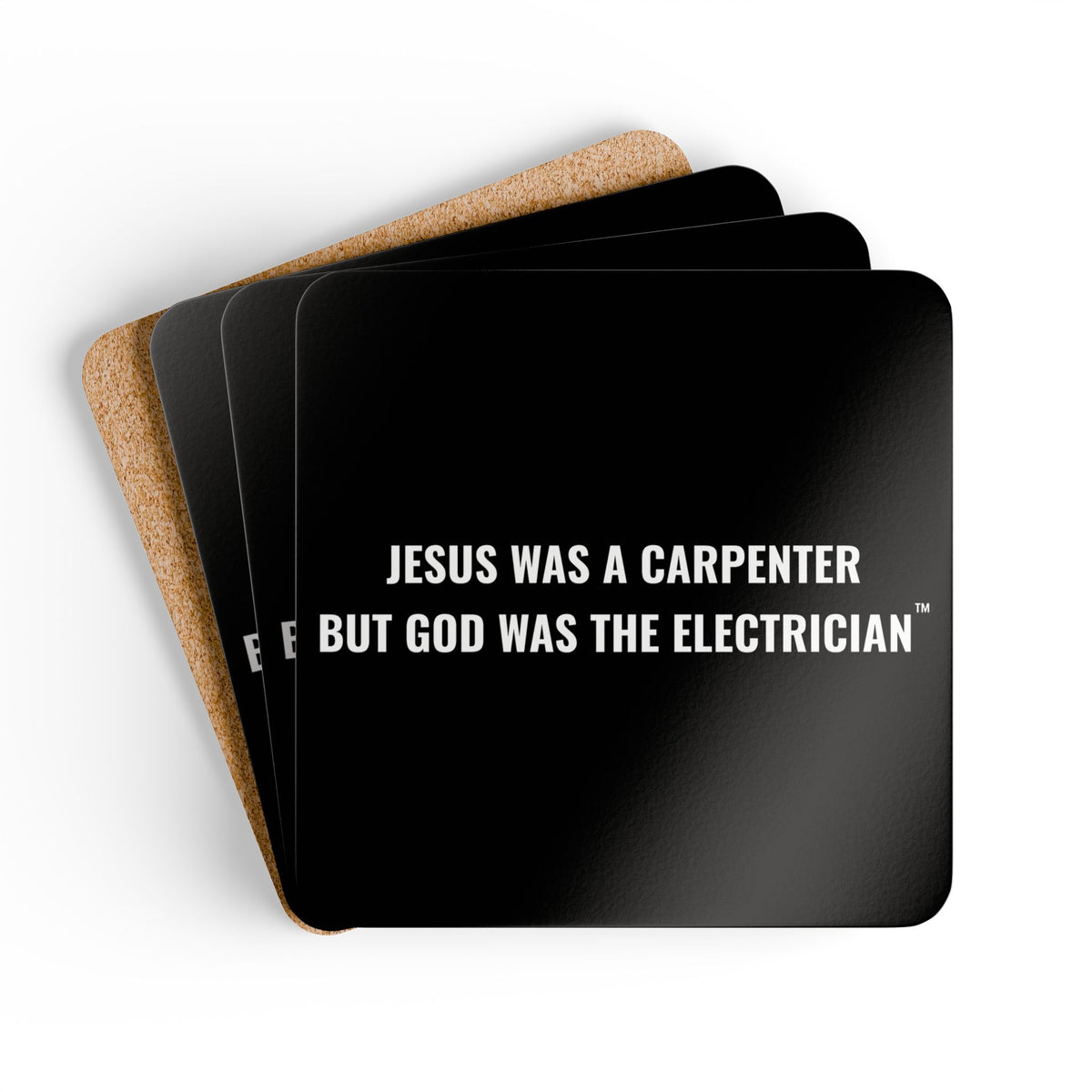 Carpenter & Electrician Coasters — Set of 4