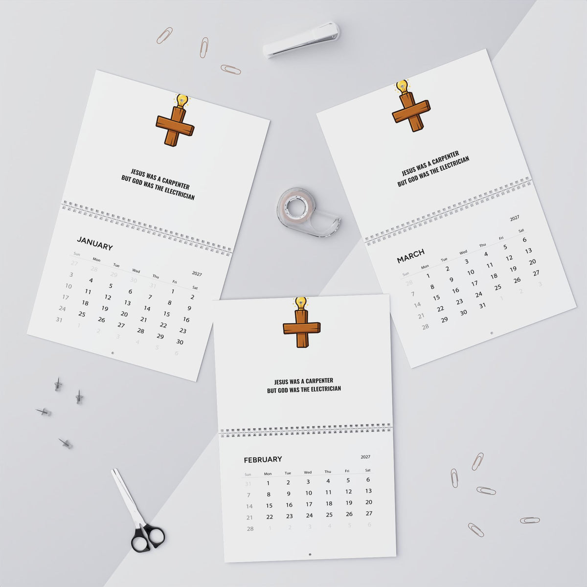 Carpenter & Electrician 2027 Wall Calendar